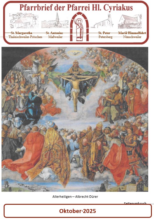 Pfarrbrief Heiliger Cyriakus